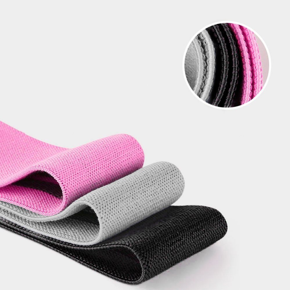 Teised Wozinsky Wozinsky Set of 3x Fabric Resistance Bands Resistance Mini Band for Yoga Crossfit Fitness (WFB-01)
