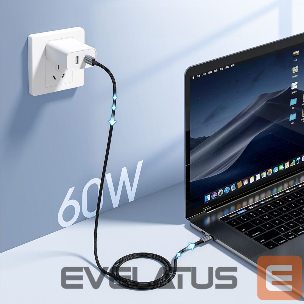 Holders and stands Choetech Choetech XCC-1014 USB-C / USB-C PD 60W cable - gray