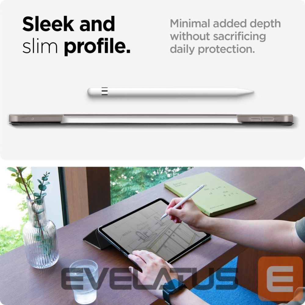 Back panel cover Spigen Spigen Smart Fold iPad Pro 11" 2024 Case - Black