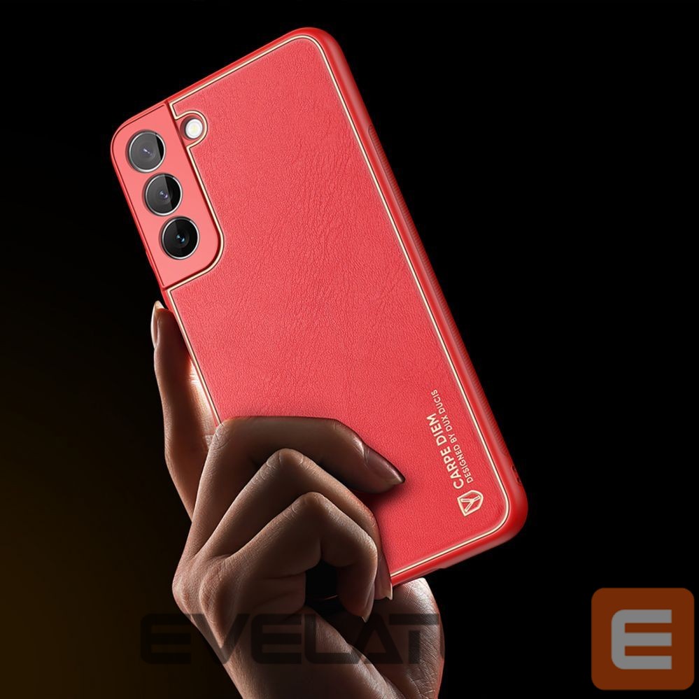 Back panel cover Dux Ducis Dux Ducis Yolo elegant cover made of ecological leather for Samsung Galaxy S22 + (S22 Plus) red