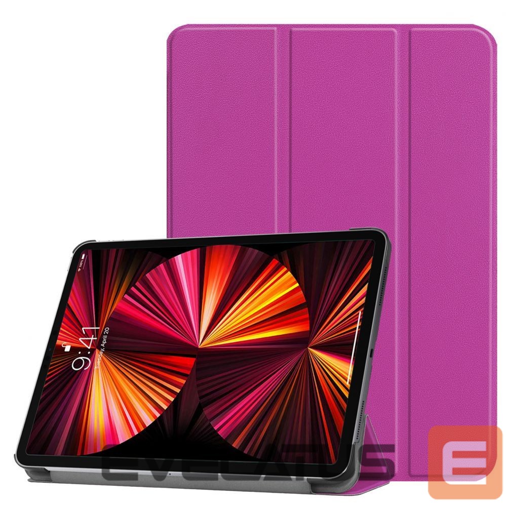 Kaaned iLike Galaxy Tab S7 FE 12.4 Tri-Fold Eco-Leather Stand Case Purple