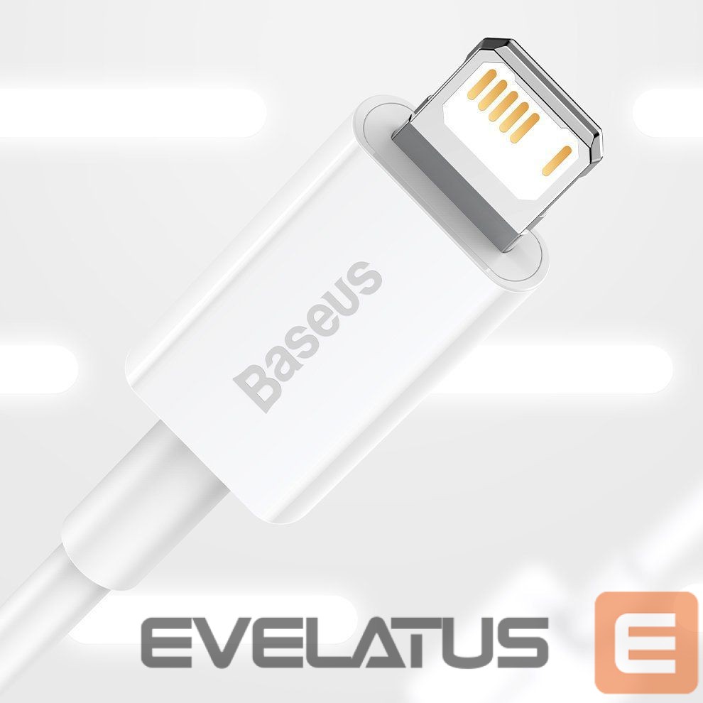 Kabelis Baseus Baseus Superior USB - Lightning cable 2.4A 0.25 m White (CALYS-02)