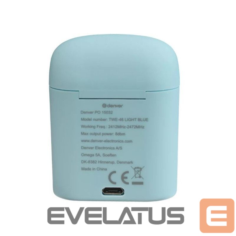 Bezvadu austiņas Denver TWE-46 Light Blue