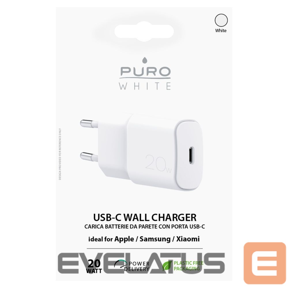 Adaptrid Puro Elektrik Puro White 20W Power Delivery USB-C Wall Charger - White