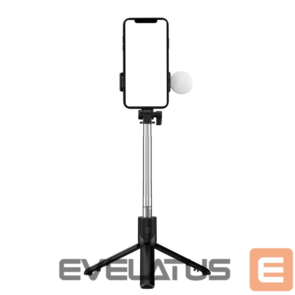 Kaameratarvik Hurtel Selfie stick WR1YXS telescopic tripod 0.71m with round lamp - black