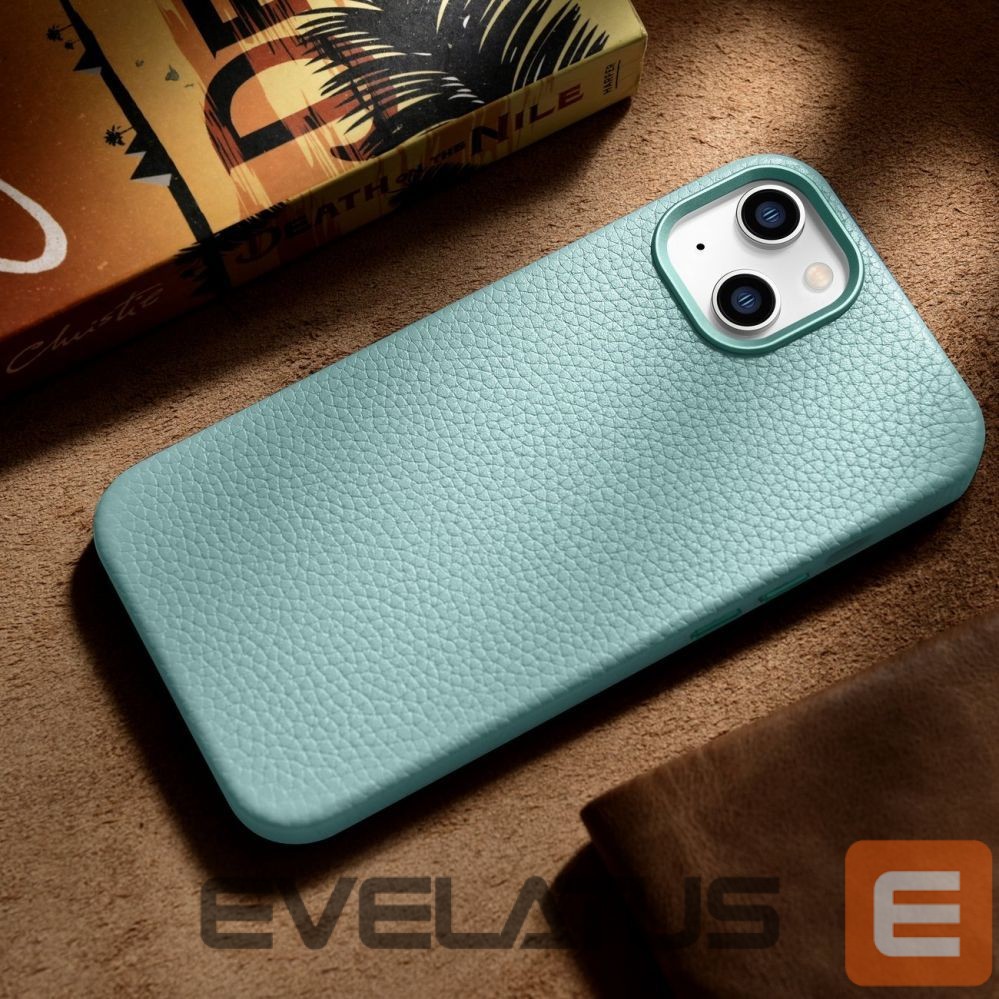 Tagakaaned iCarer iCarer Litchi Premium Leather Case iPhone 14 Magnetic Leather Case with MagSafe Green (WMI14220709-GN)