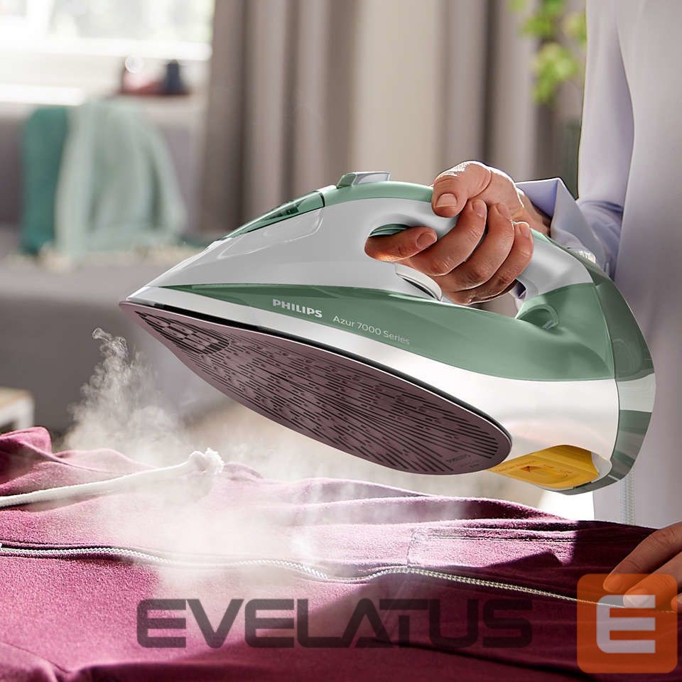Glūdeklis Philips DST7012/70 HV | Steam Iron | 2600 W | Water tank capacity 300 ml | Continuous steam 45 g/min | Steam boost performance 220 g/min | Desert Green/Gray