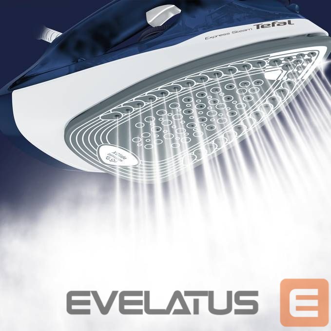 Triikrauad TEFAL FV2838E0 Steam Iron, 2400 W, Water tank capacity 270 ml, Continuous steam 40 g/min, Blue/White