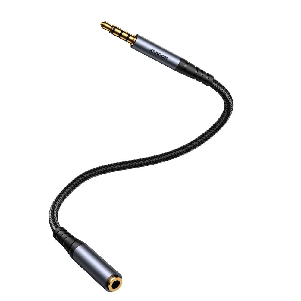 Üleminek Joyroom Joyroom stereo audio cable AUX 3.5 mm mini jack (male) - mini jack (female) 1.2 m black (SY-A09)