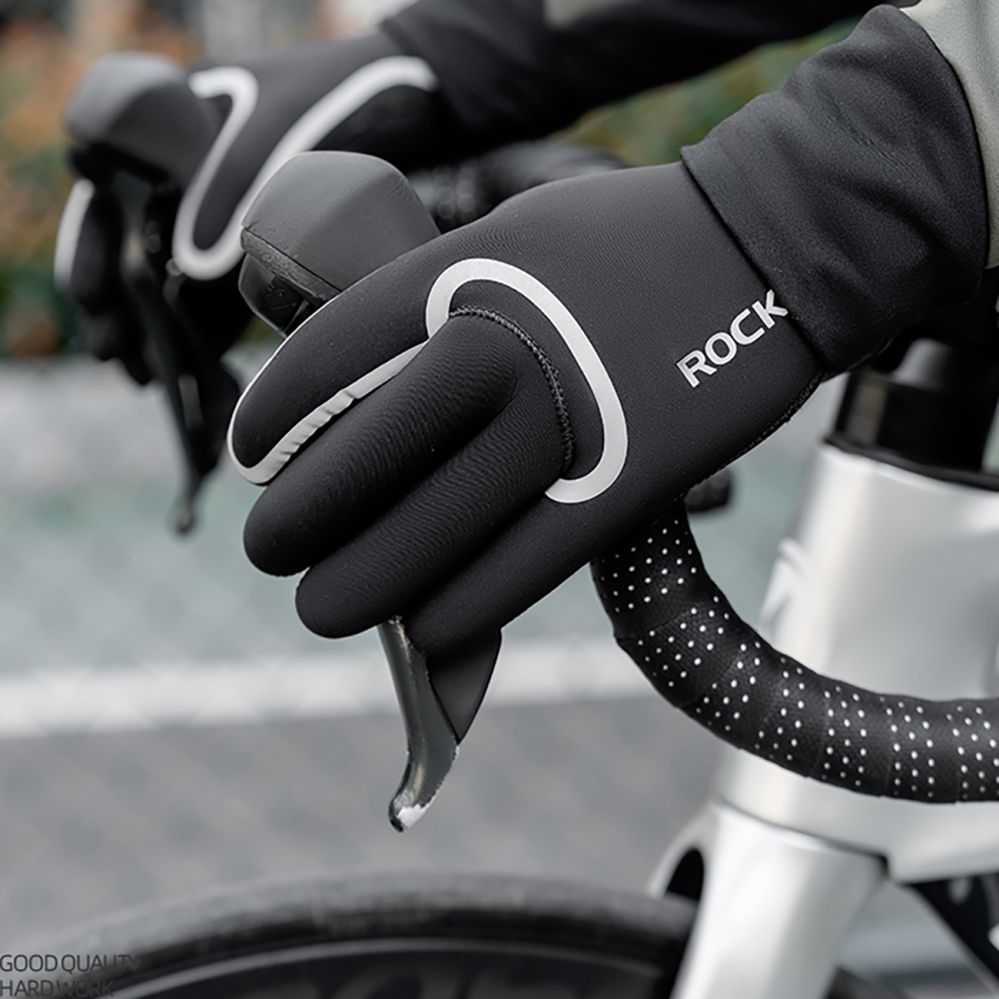 Bicycle accessory Rockbros Rockbros full waterproof cycling gloves, size: XXL - black