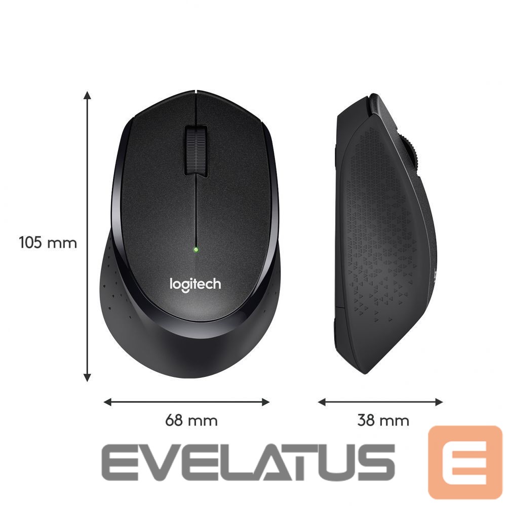 Datora pele Logitech | Mouse | M330 Silent Plus | Wireless | Black