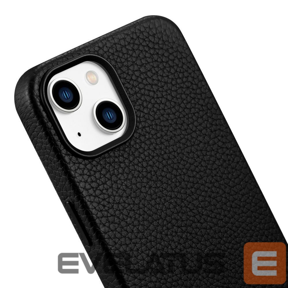 Tagakaaned iCarer iCarer Litchi Premium Leather Case iPhone 14 Magnetic Leather Case with MagSafe Black (WMI14220709-BK)