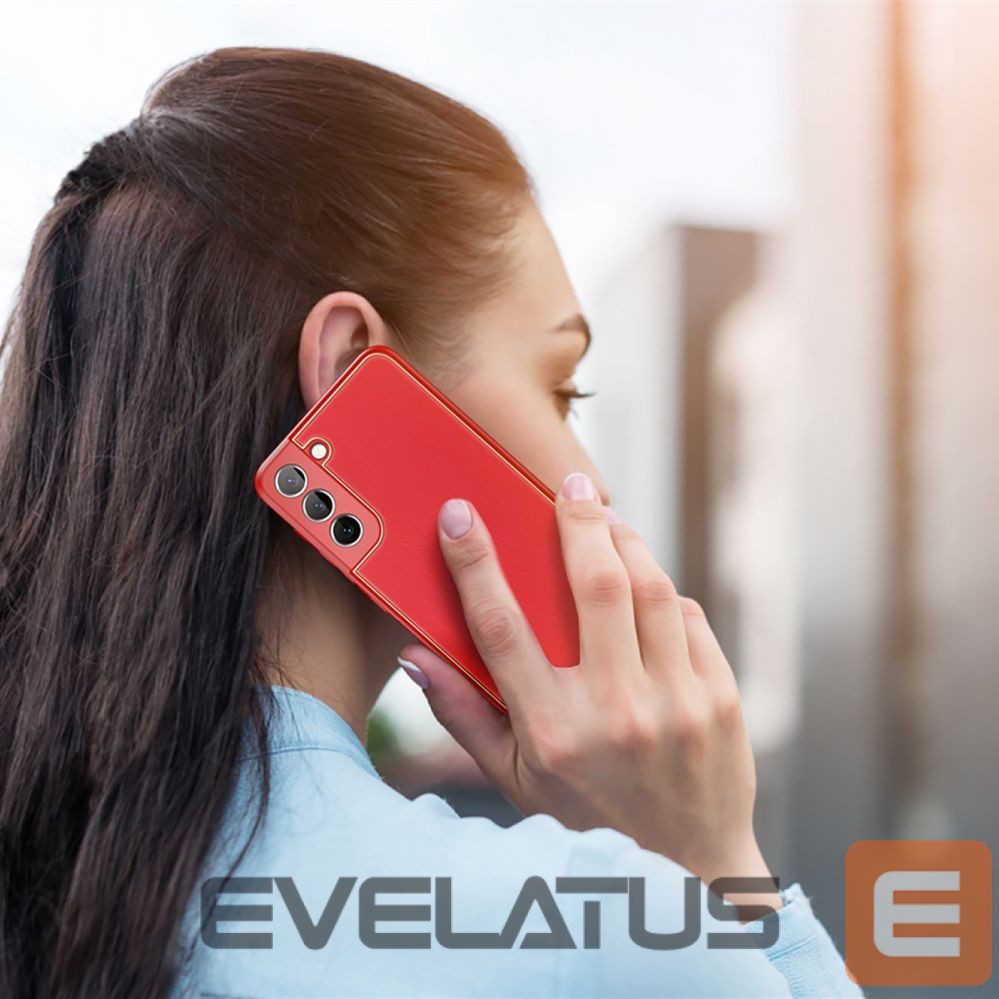 Back panel cover Dux Ducis Dux Ducis Yolo elegant cover made of ecological leather for Samsung Galaxy S22 + (S22 Plus) red