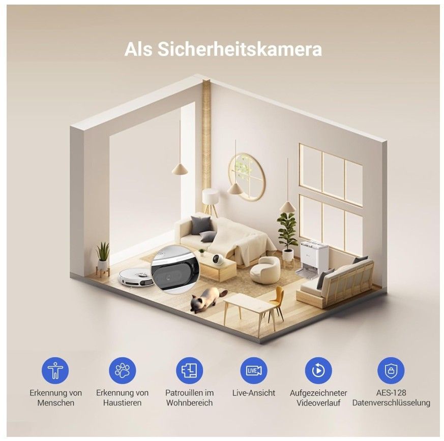 Putekļusūcējs EZVIZ CS-RS20-PRO-PGA2 White