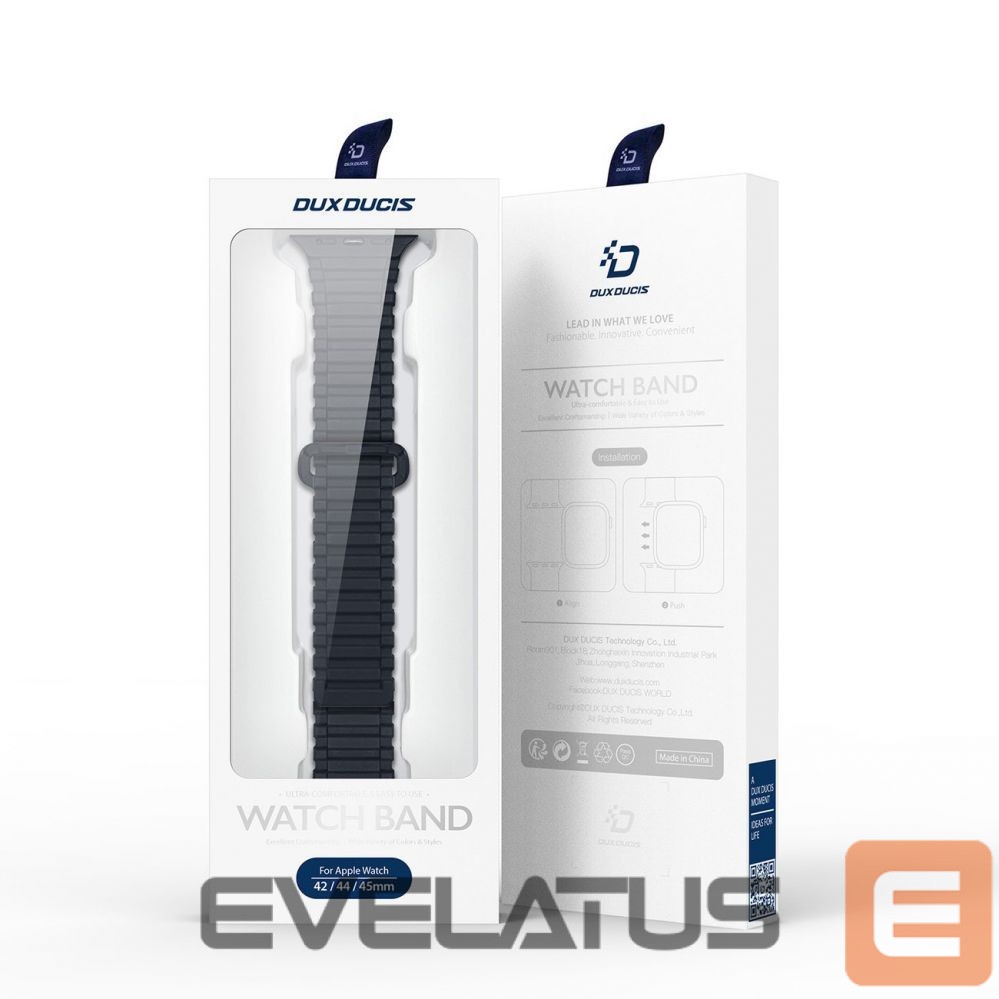 Dirželis Dux Ducis Dux Ducis Strap (Armor Version) Apple Watch Ultra, SE, 9, 8, 7, 6, 5, 4, 3, 2, 1 (49, 45, 44, 42 mm) Silicone Magnetic Band Bracelet Blue