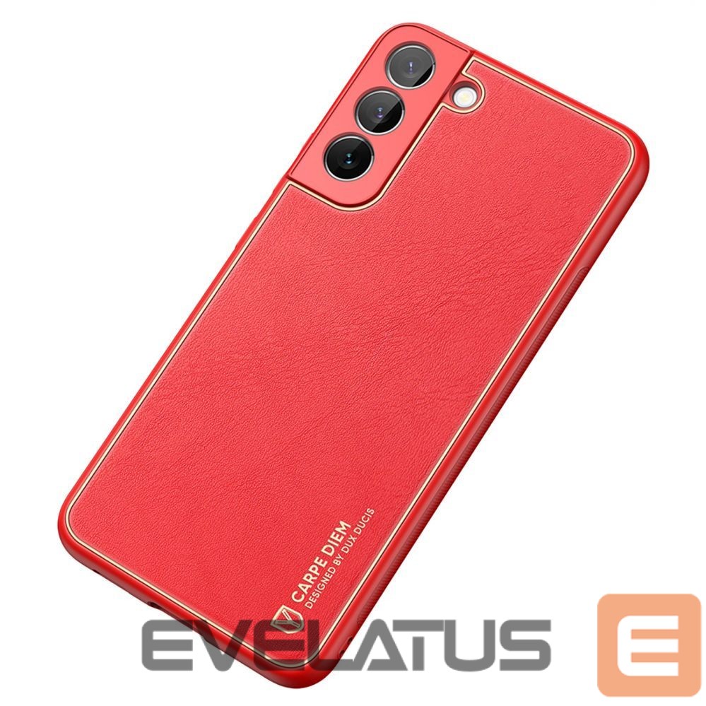 Back panel cover Dux Ducis Dux Ducis Yolo elegant cover made of ecological leather for Samsung Galaxy S22 + (S22 Plus) red