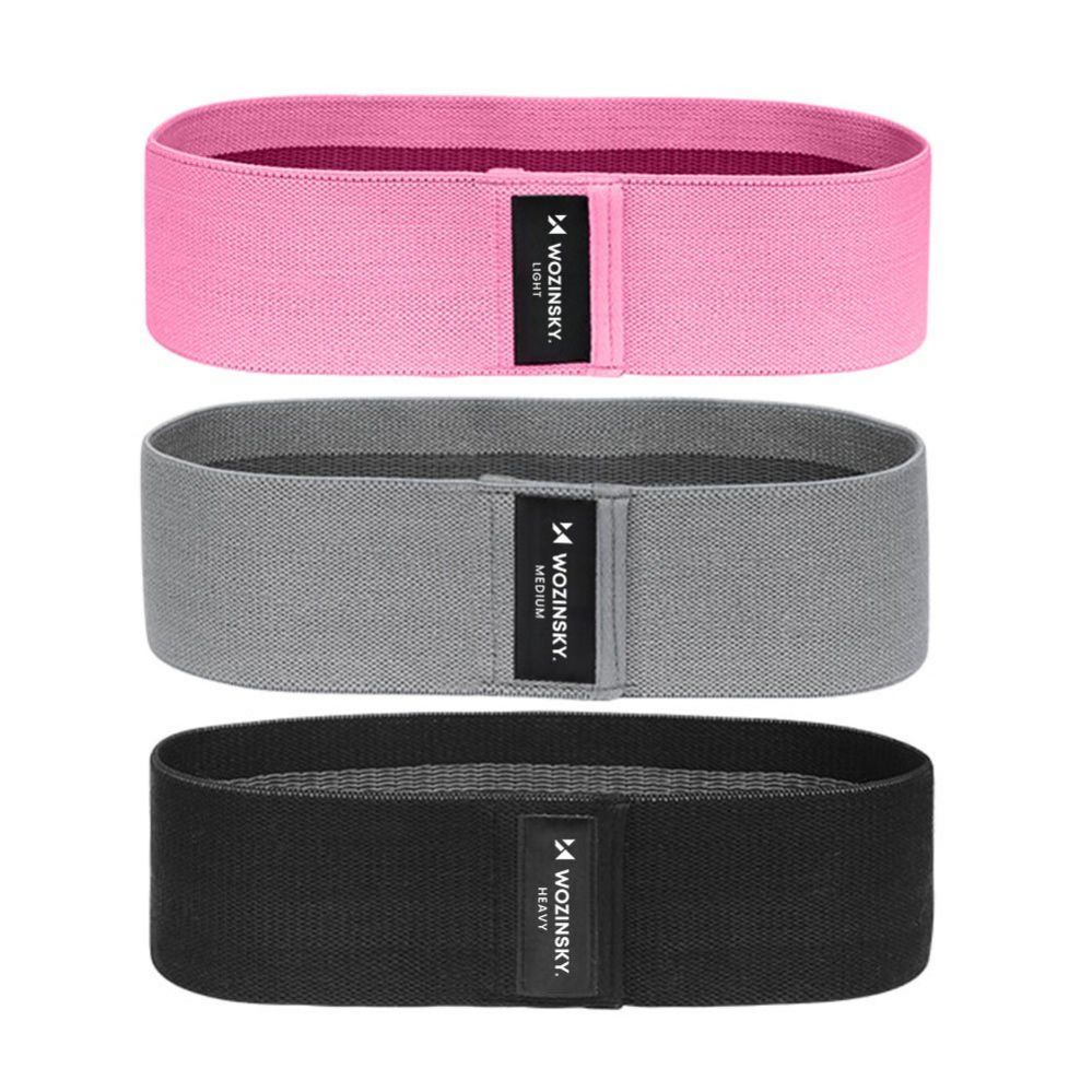 Teised Wozinsky Wozinsky Set of 3x Fabric Resistance Bands Resistance Mini Band for Yoga Crossfit Fitness (WFB-01)