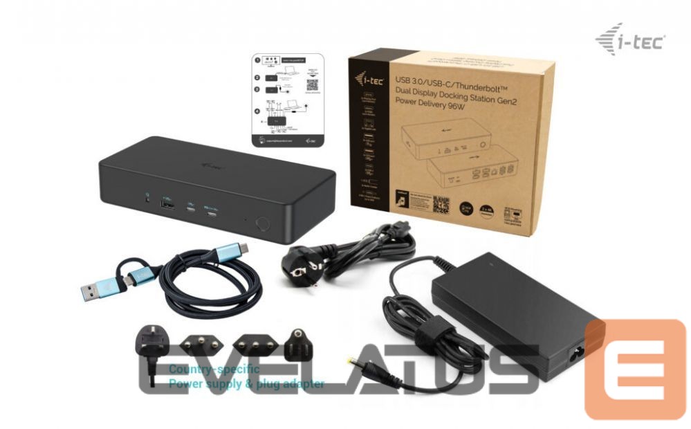 Computer accessories I-TEC I-TEC USB3.0/USB-C/TB 2x4K Pro Dock