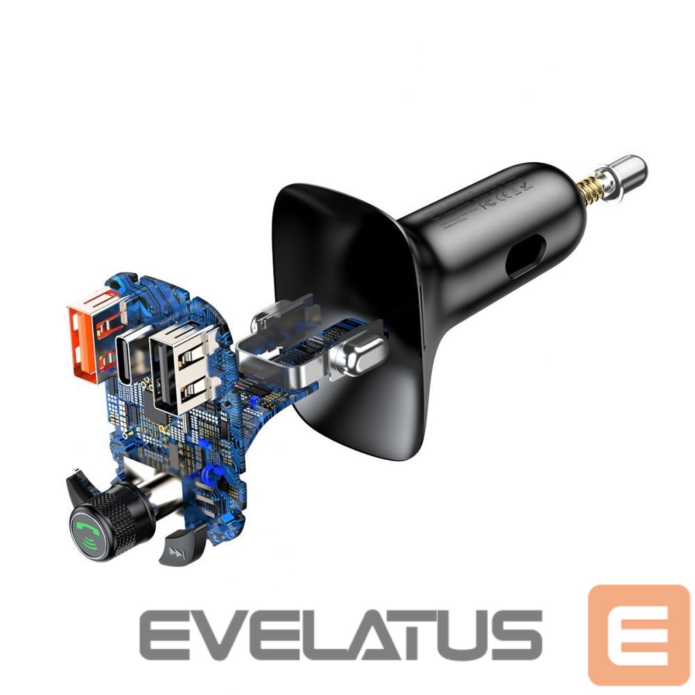 FM transmitter Baseus Bluetooth transmitter / car charger Baseus S-13 (Overseas Edition) - black