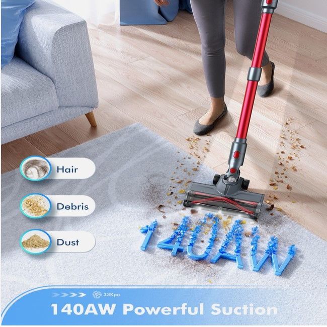 Putekļusūcējs Lubluelu L7 Pro Self-Standing Cordless Stick Vacuum Cleaner 140AW 33KPA Hoover