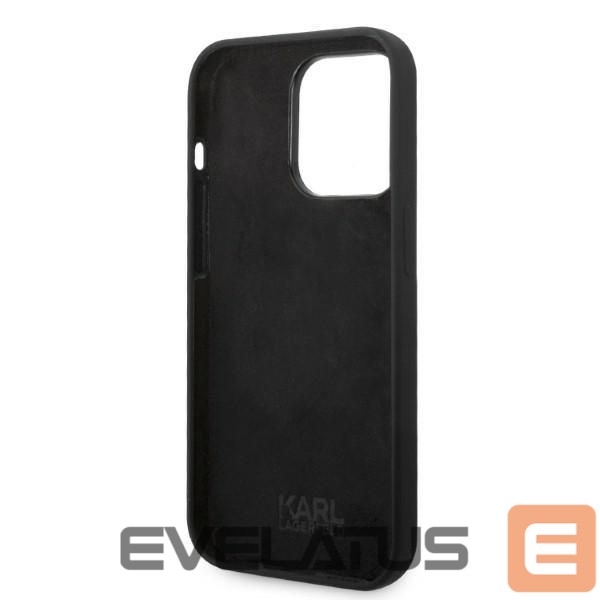 Aizmugurējais vāciņš Karl Lagerfeld Karl Lagerfeld KLHCP14XSRSGRCK iPhone 14 Pro Max 6.7 "hardcase black / black Silicone RSG