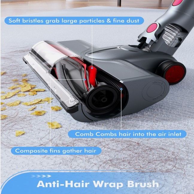 Putekļusūcējs Lubluelu L7 Pro Self-Standing Cordless Stick Vacuum Cleaner 140AW 33KPA Hoover