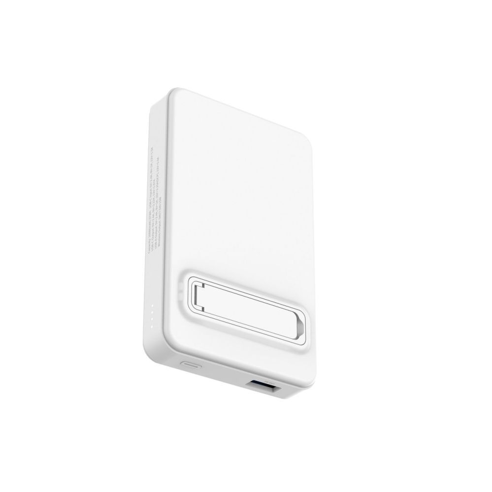 Väline aku Wozinsky Powerbank Wozinsky WLWP-10KA0Y3WS 22.5W PD Qi2 10000 mAh, with stand, 1x USB-A, 1x USB-C - white