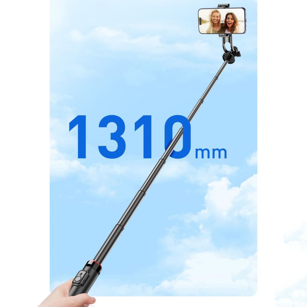 Camera accessory Hurtel Selfie stick WC1Y2S 1.3m aluminum alloy telescopic tripod with phone holder - black