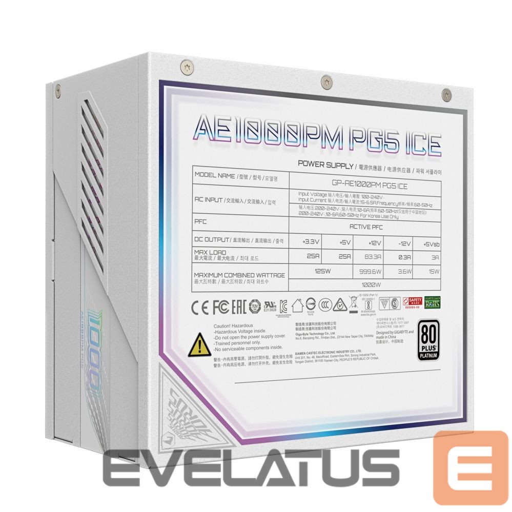 Arvuti komponendid Gigabyte GIGABYTE AORUS ELITE P1000W 80+ Platinm