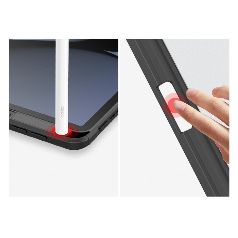Tagakaaned Dux Ducis Dux Ducis Toby Armored Flip Smart Case for Oppo Pad with Stylus Holder Black