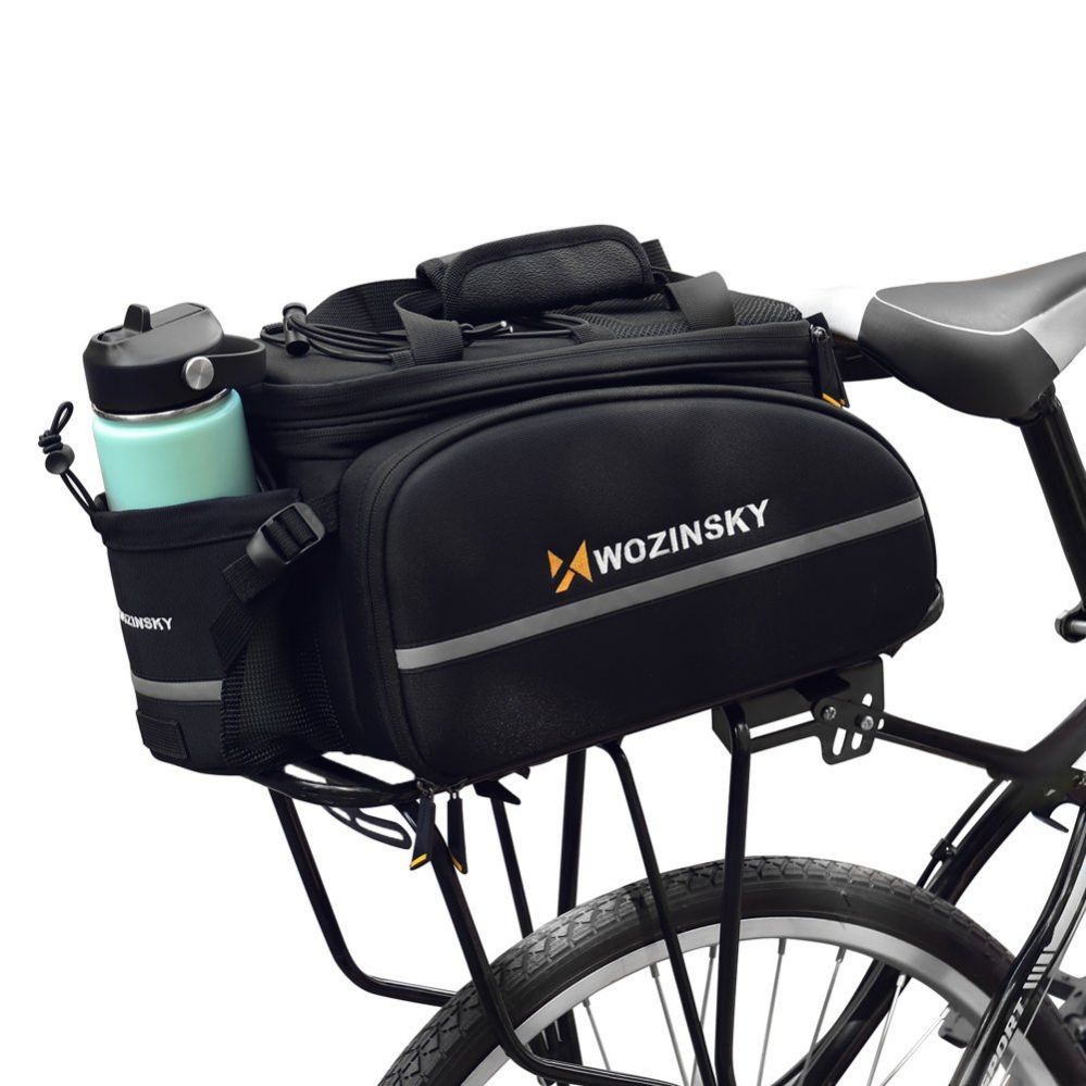 Bicycle accessory Wozinsky Wozinsky roomy bike carrier bag 35L (rain cover included) black (WBB19BK)