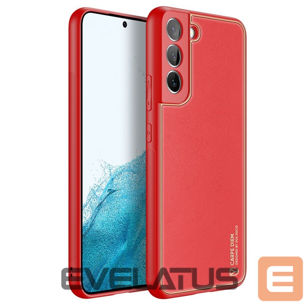 Back panel cover Dux Ducis Dux Ducis Yolo elegant cover made of ecological leather for Samsung Galaxy S22 + (S22 Plus) red