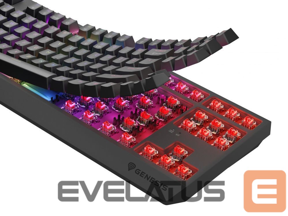 Arvuti klaviatuur Genesis THOR 230 | Mechanical Gaming Keyboard | Wireless | US | Black | 2.4 GHz, Bluetooth, USB | Outemu Red