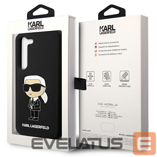 Nugarėlės dėklai Karl Lagerfeld Karl Lagerfeld Silicone Ikonik Case for Samsung Galaxy S23+ - Black