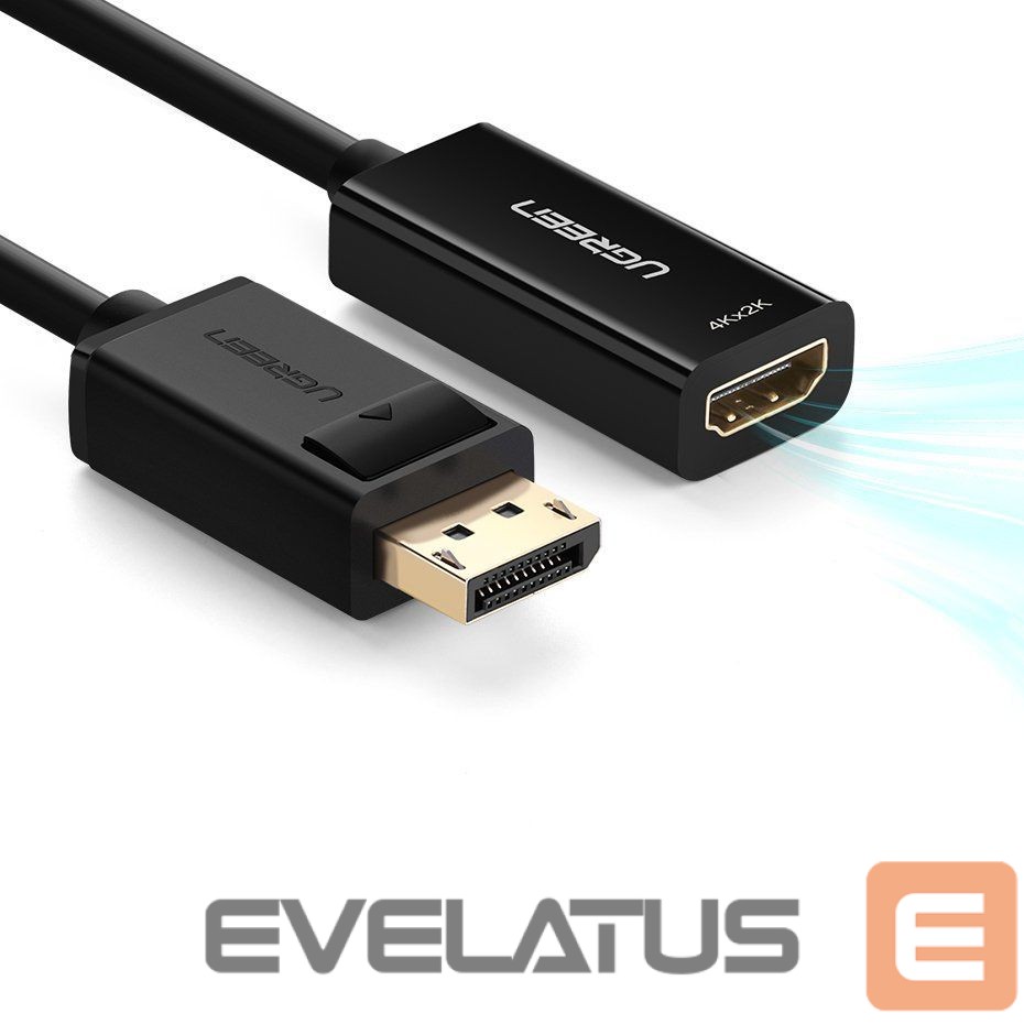 Kaabel Ugreen Cable from DisplayPort (Male) to HDMI (Female) (Unidirectional) 1080P 60Hz 12bit Black (40362)