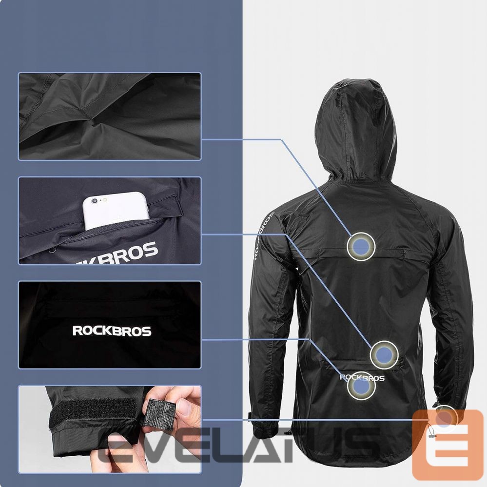 Another product Rockbros Rockbros YPY013BK2XL Rain Jacket Breathable Windproof XXL - Black