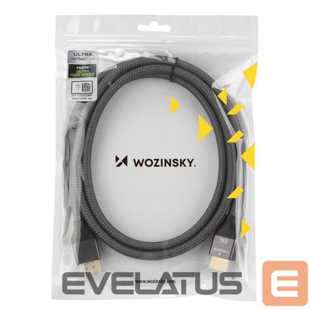 Kaabel Wozinsky Wozinsky cable HDMI 2.1 8K 60 Hz 48 Gbps / 4K 120 Hz / 2K 144 Hz 5 m Silver (WHDMI-50)