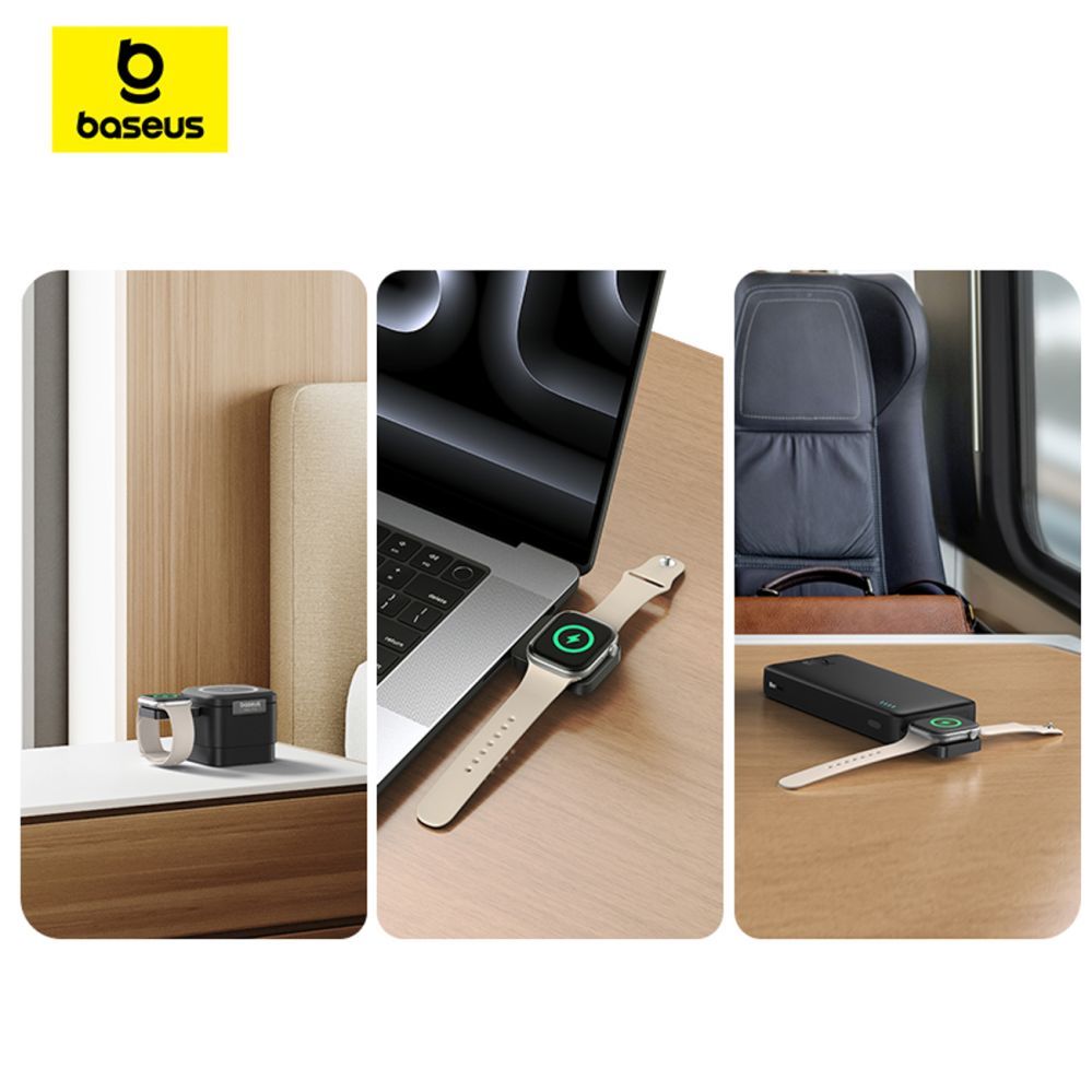 Adapteris Baseus Baseus MagPro 2.5W Magnetic Inductive Charger for Apple Watch - Black