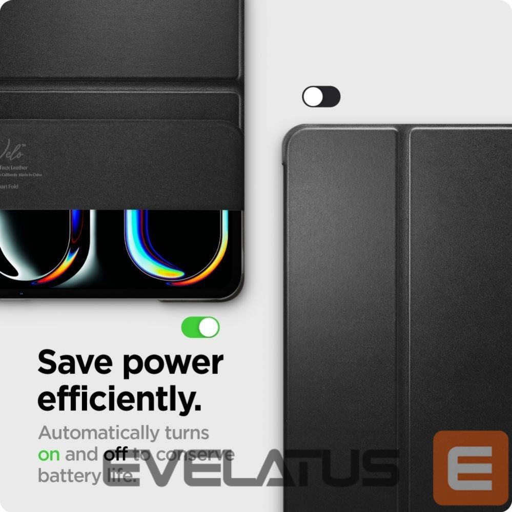 Back panel cover Spigen Spigen Smart Fold iPad Pro 11" 2024 Case - Black