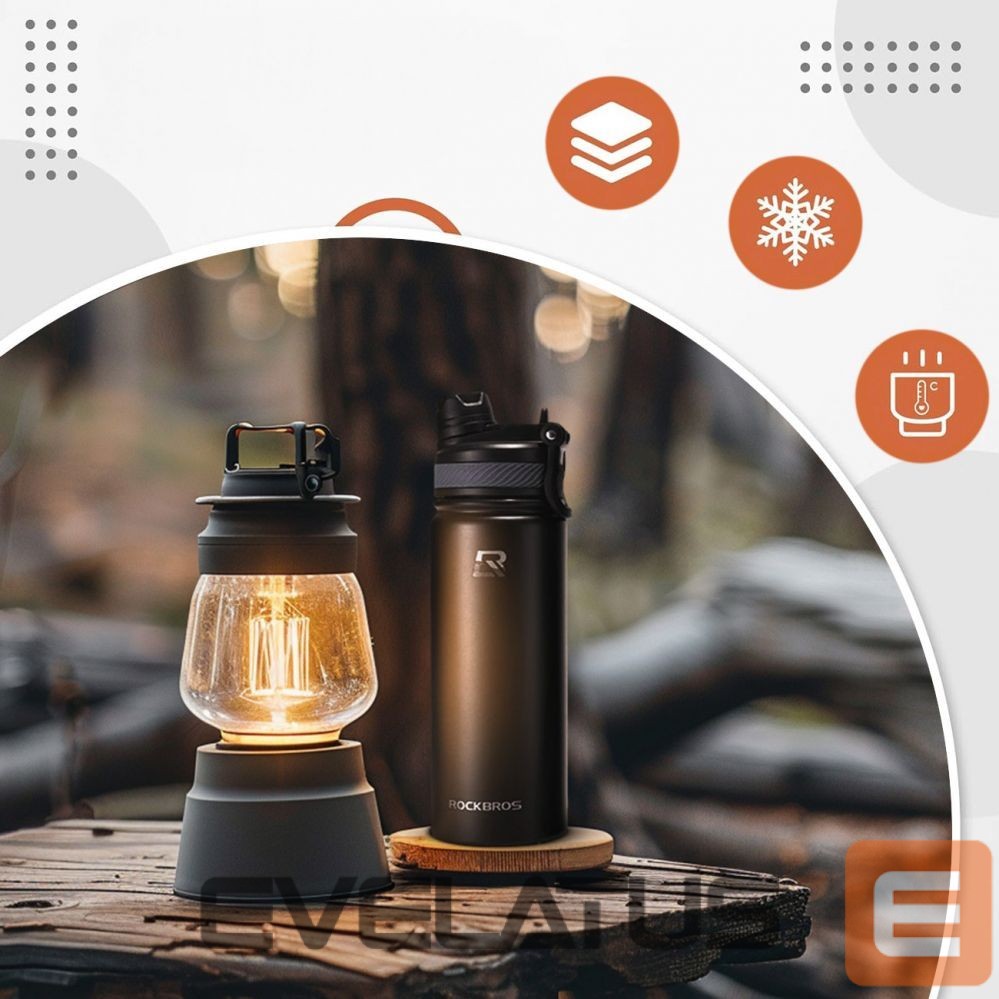 Bicycle accessory Rockbros Rockbros 35210029001 Thermo Bottle for Bike Drinks 550 ml - Black