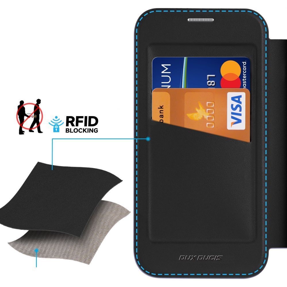 Tagakaaned Dux Ducis Dux Ducis Skin X Pro iPhone 16 Case with MagSafe and Flip Cover - Black