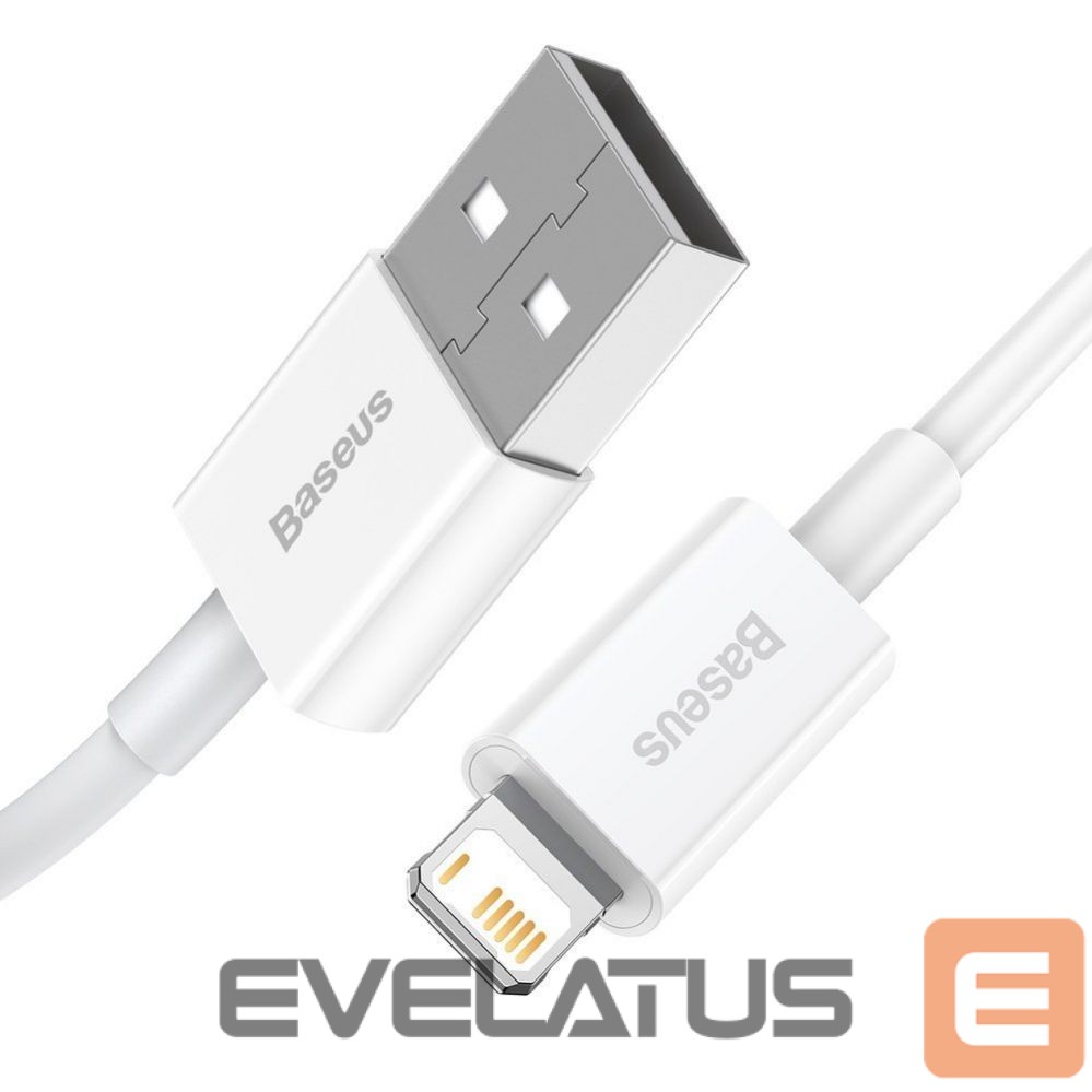 Kabelis Baseus Baseus Superior USB - Lightning cable 2.4A 0.25 m White (CALYS-02)