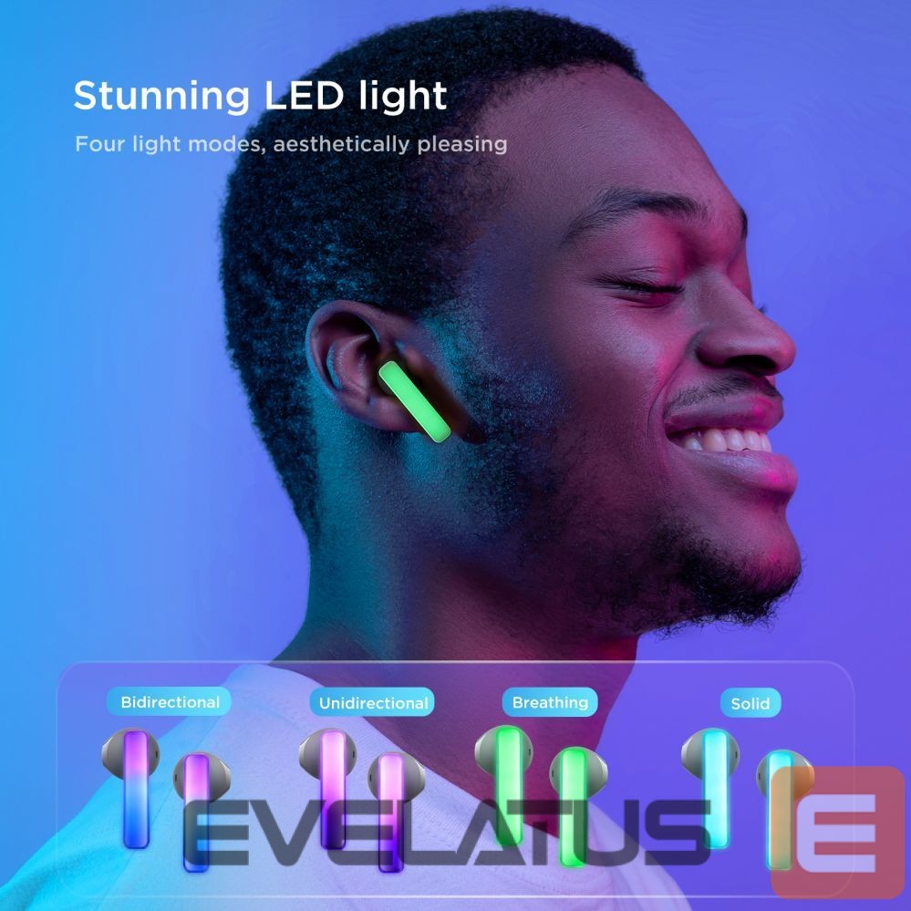 Kõrvaklapid Joyroom TWS Joyroom JR-TC1 IceLens Series wireless headphones with LED lights - black