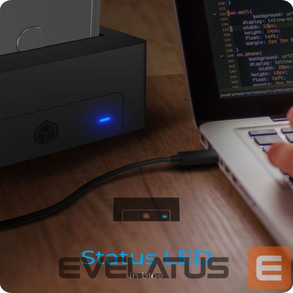 Cita datorprece Raidsonic Icy Box IB-1121-U3 DockingStation for 1x 2.5"/3.5" SATA I/II/III, USB 3.2 Gen 1, Power Supply, Black