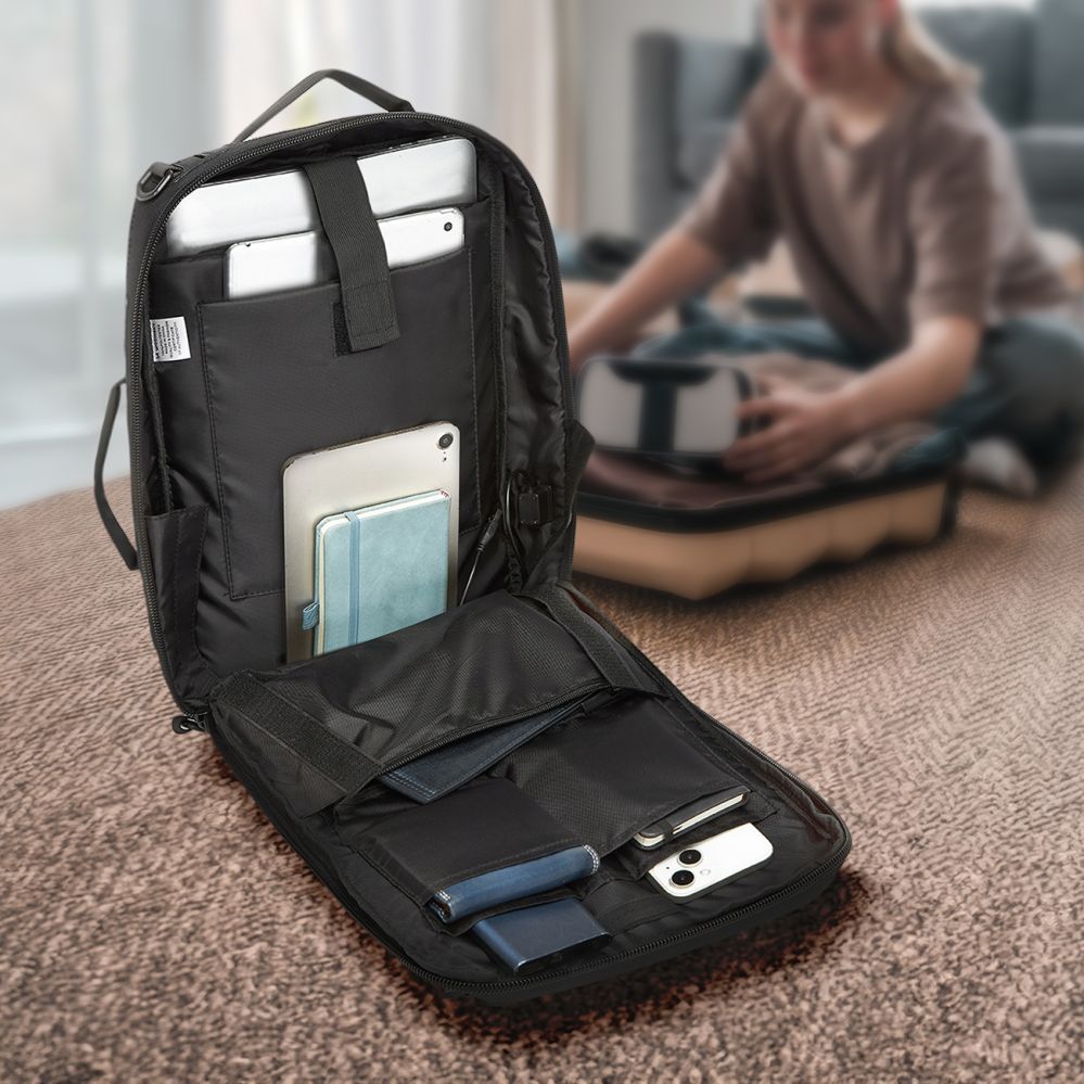 Somas un mugursomas Wozinsky Wozinsky Premium 15.6'' Laptop Backpack/Bag with Strap - Black