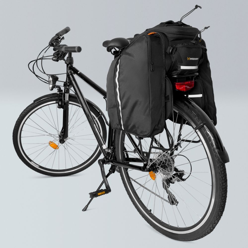 Bicycle accessory Wozinsky Wozinsky roomy bike carrier bag 35L (rain cover included) black (WBB19BK)
