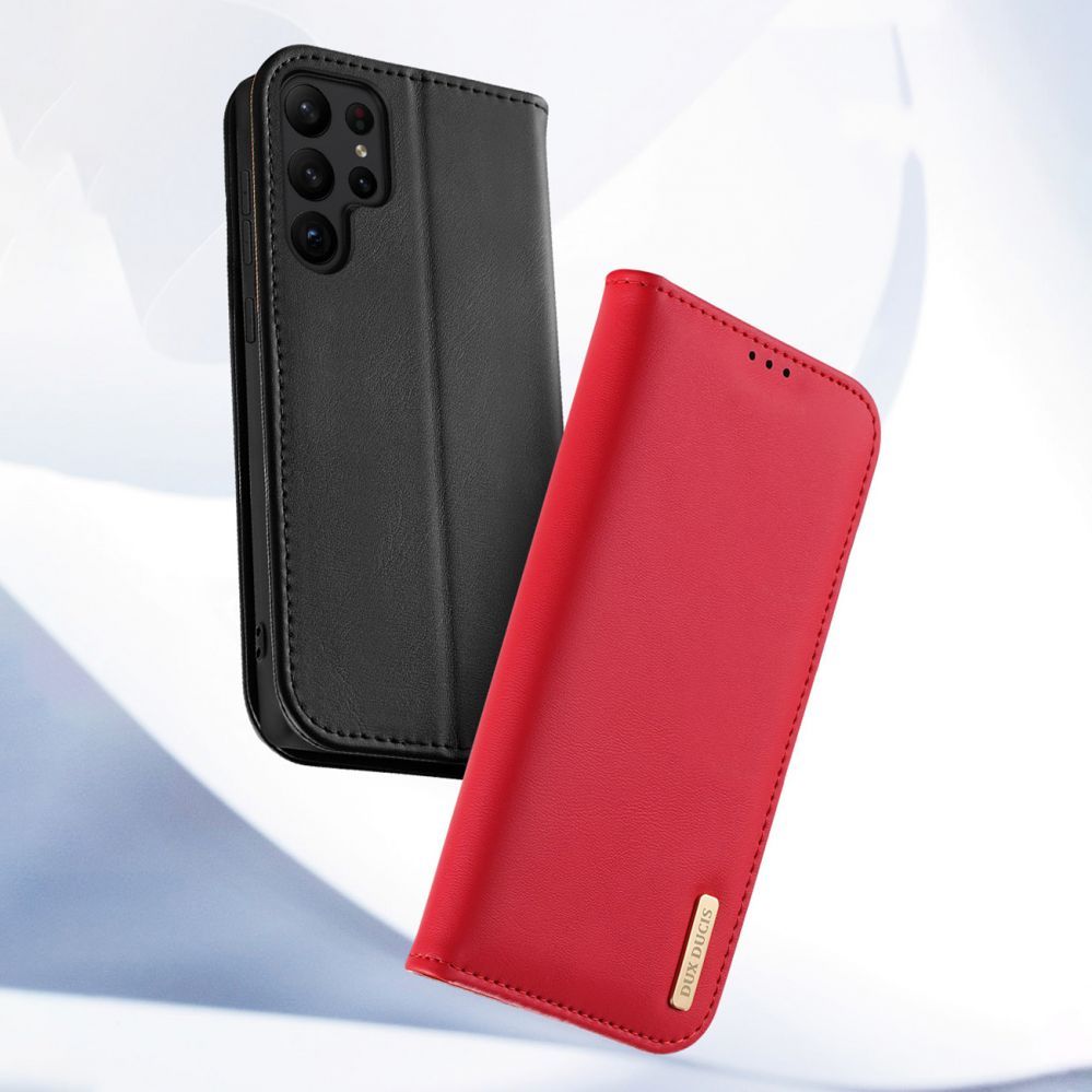 Tagakaaned Dux Ducis Dux Ducis Hivo case Samsung Galaxy S23+ flip cover wallet stand RFID blocking brown