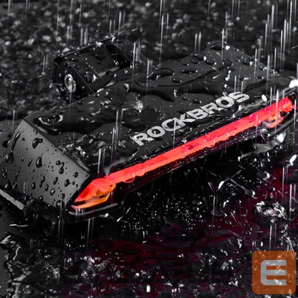 Jalgratta tarvik Rockbros Rockbros LKWD-R1 Rear Bike Light with Laser and Remote Control + Micro USB - USB-A Cable - Black