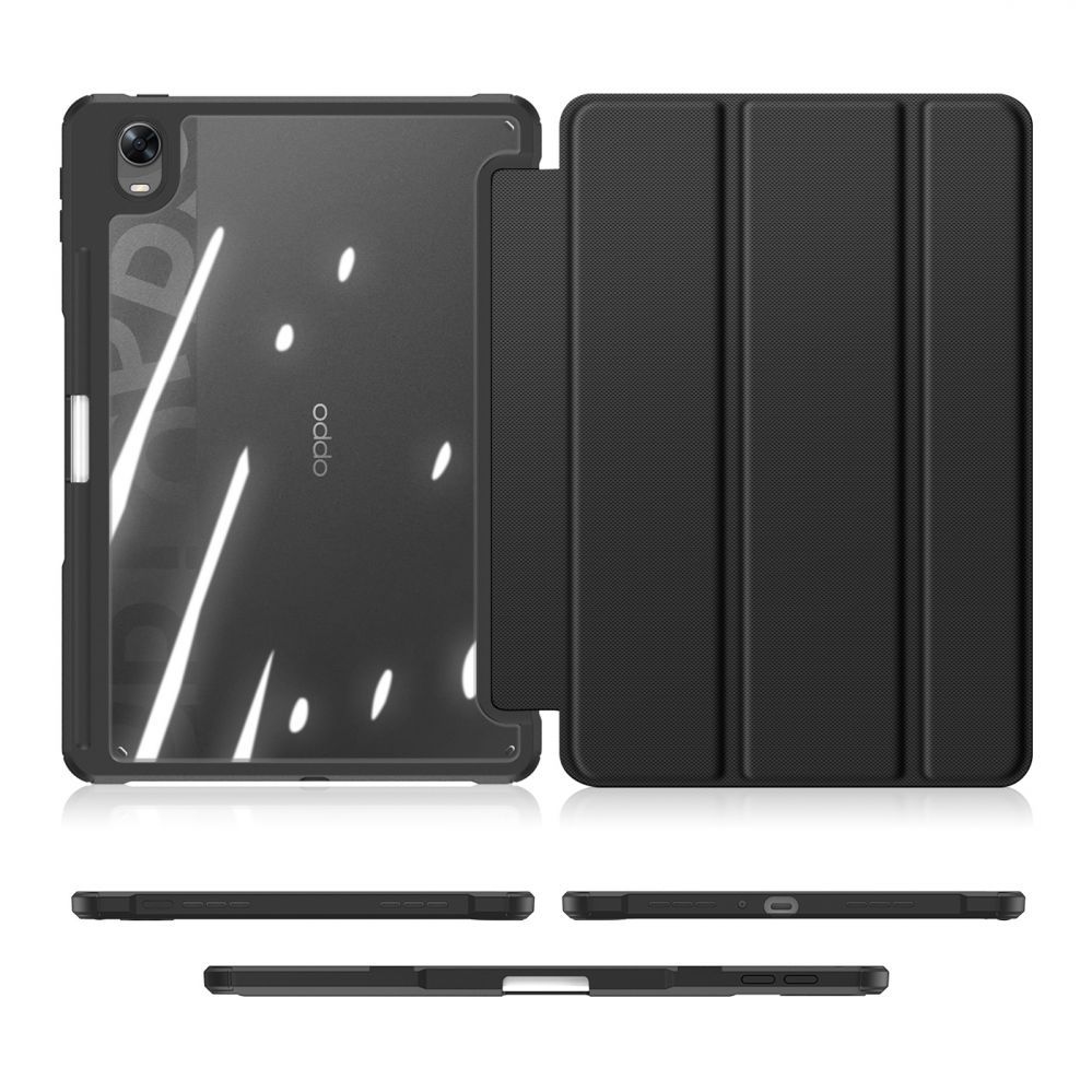 Tagakaaned Dux Ducis Dux Ducis Toby Armored Flip Smart Case for Oppo Pad with Stylus Holder Black