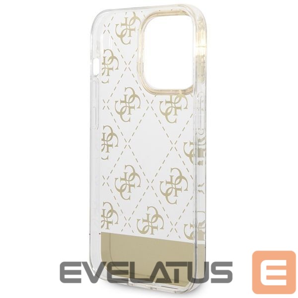 Aizmugurējais vāciņš Guess Guess GUHCP14XHG4MHG iPhone 14 Pro Max 6.7 "gold / gold hardcase 4G Pattern Script